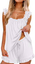 Women's Ruffle Pajama Set Soft Comfortable Loungewear