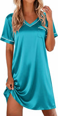 Women's Classic Nightgown Nightshirt Soft Comfortable Sleepwear