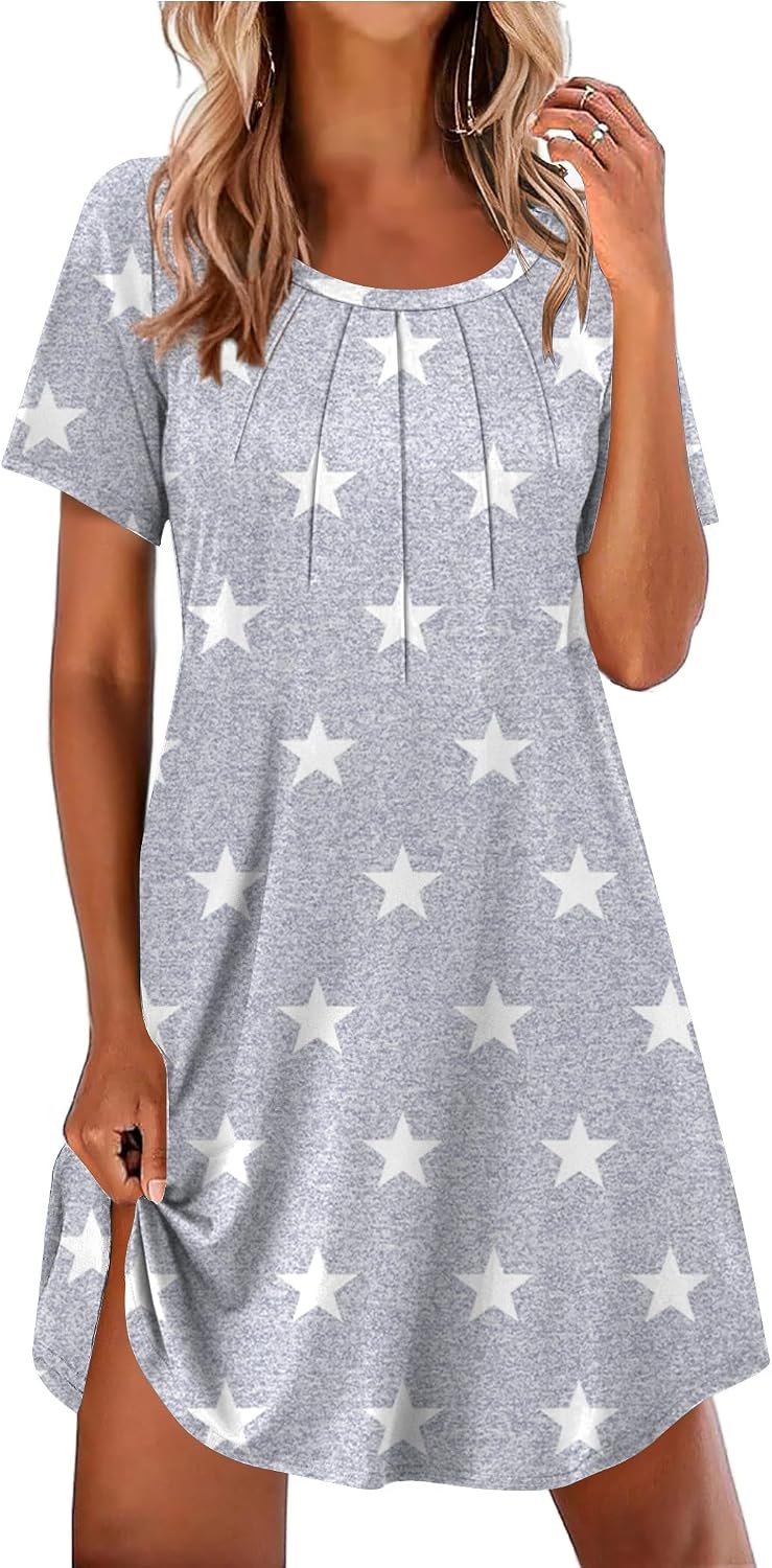 Women's Relaxed Nightshirt Sleepdress Soft Casual Sleepwear