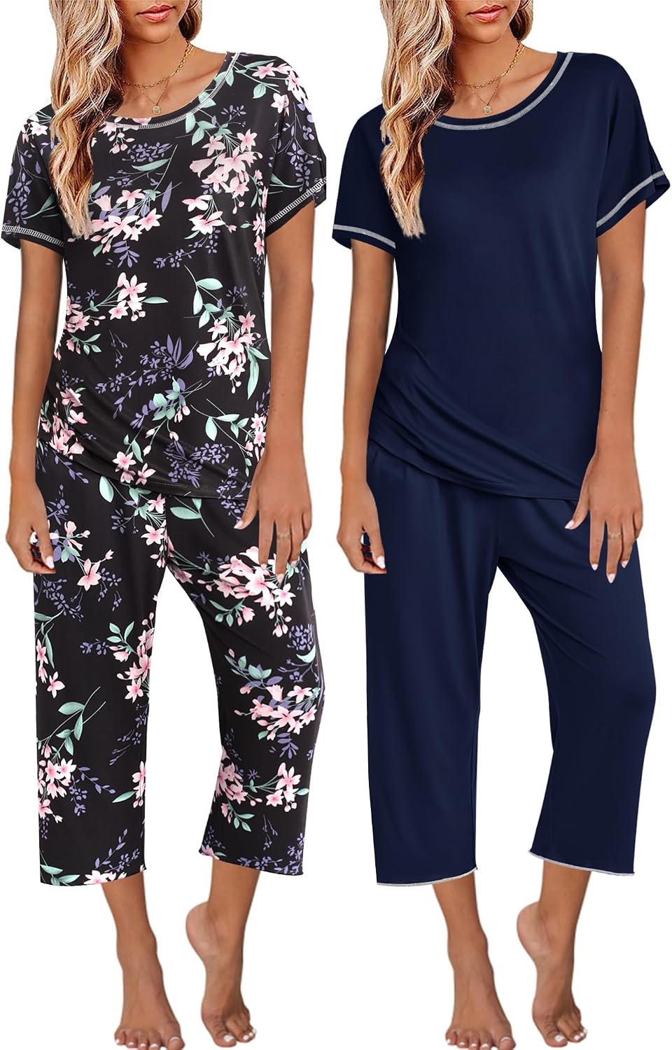 Women's Floral Pajama Set Soft Comfortable Sleepwear