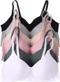 6 Pack of Color Print T-Shirt Bras B Cup C Cup and D Cup
