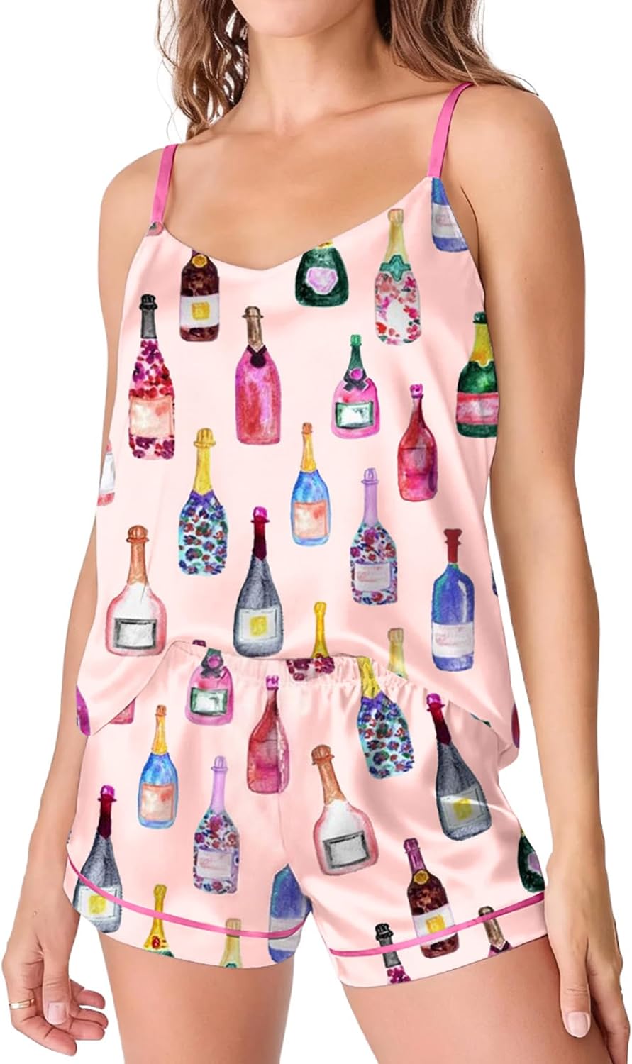 Women's Pajama Set with Shorts Soft Lightweight Comfortable Sleepwear