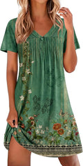 Women's Nightgown Sleepshirt with Pockets Casual Comfortable Sleepwear