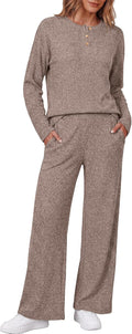 Women's Long Sleeve Matching Pajama Set Soft Comfortable Sleepwear